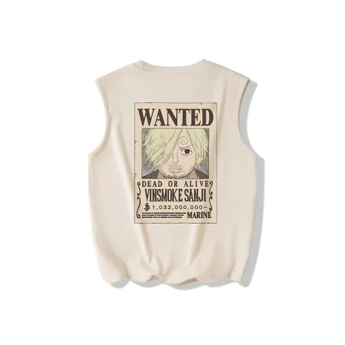 ONE PIECE Студенческий Fashion Minimalist Style Топ без рукавов Мужской