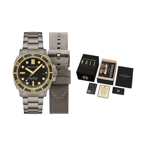 SPINNAKER Автоматический механический механизм Мужские часы HULL Collection 43mm*43mm*14mm Черные