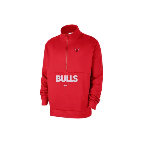 Nike x NBA Chicago Bulls Club Courtside Свитшот Мужской Университетский Красный Белый