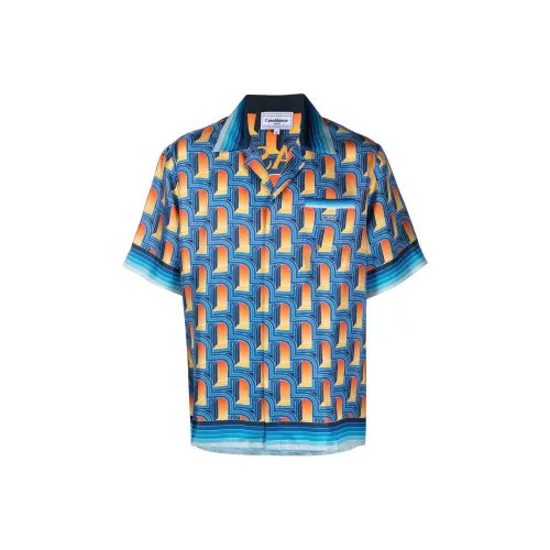 CASABLANCA Blue Men's Shirts CASABLANCA Синий Мужские Рубашки