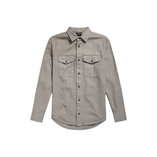 г Звезда RAW Рубашка Мужская Угольный Пыльный Серый