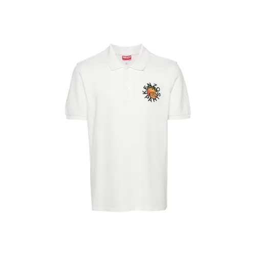 KENZO Оптический Белый Цвет Мужская Рубашка Поло