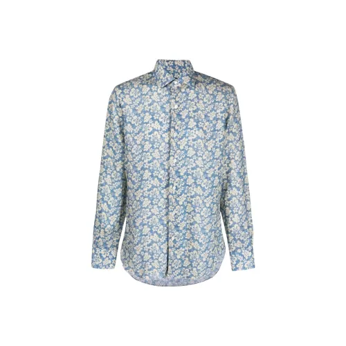 BARBA Blue Men's Shirts BARBA Синие Мужские Рубашки