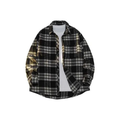 H YXIANG Черные Мужские Рубашки