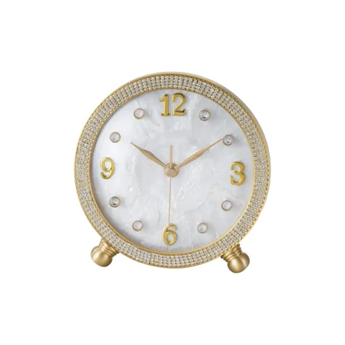 HENSE Кварцевый механизм металлические настольные часы унисекс белый циферблат модель HD1028