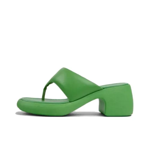 CAMPER Quiet Quick-Dry Flip-Flops Women's Green CAMPER Тихие Быстросохнущие Шлепанцы Женские Зеленые
