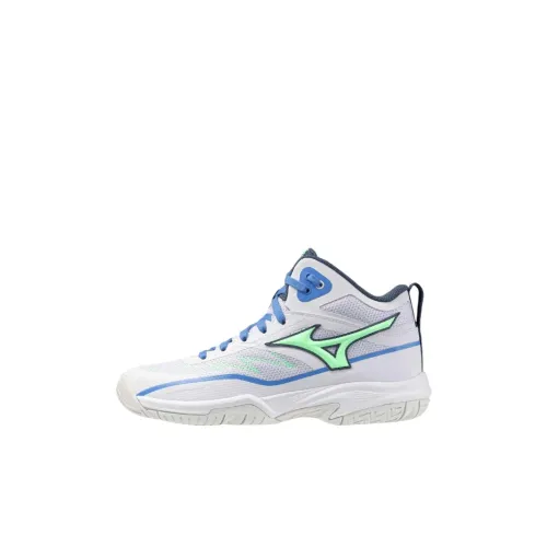 Mizuno MID Топ Детская баскетбольная обувь Белый Зеленый Синий Детская
