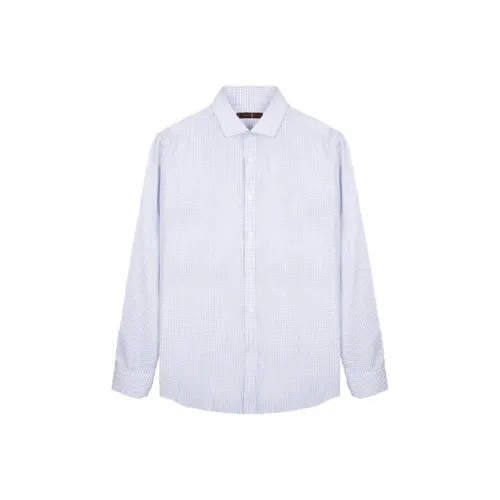 CAIZI Синий Мужская Рубашка