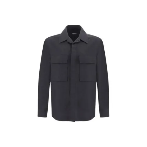 Ermenegildo Zegna Черные Мужские Рубашки