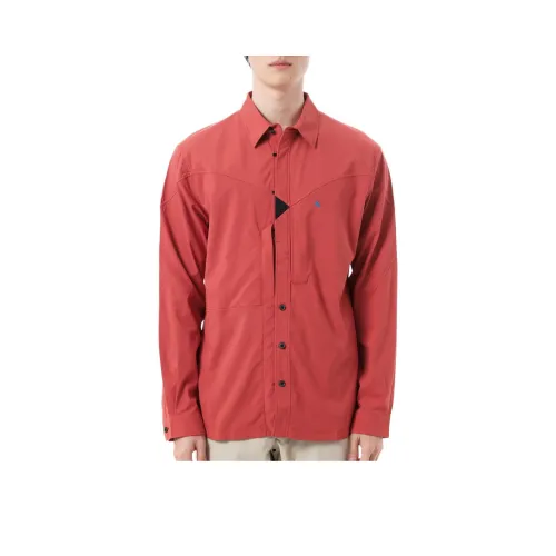 Klattermusen Garm Рубашка Мужская Темно-красная Дерево