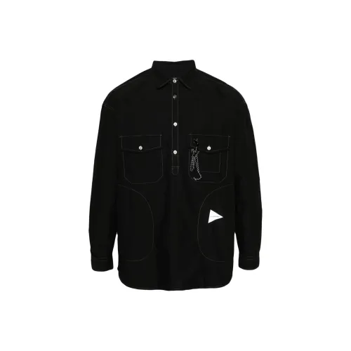 And Wander Мужские Черные Рубашки