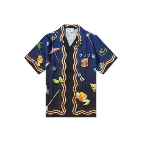 CASABLANCA Blue Men's Shirts CASABLANCA Синий Мужские Рубашки