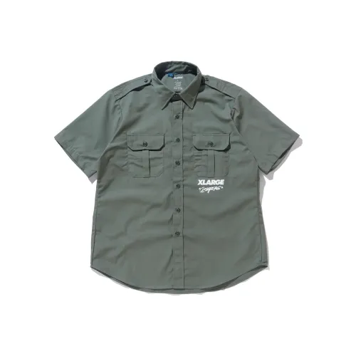 XLARGE совместный бренд Зеленый Мужская Рубашка