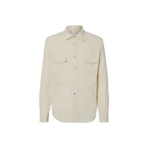 JACOB COHEN Белый Бархат Западный Рубашка Мужская Светлый Бежевый