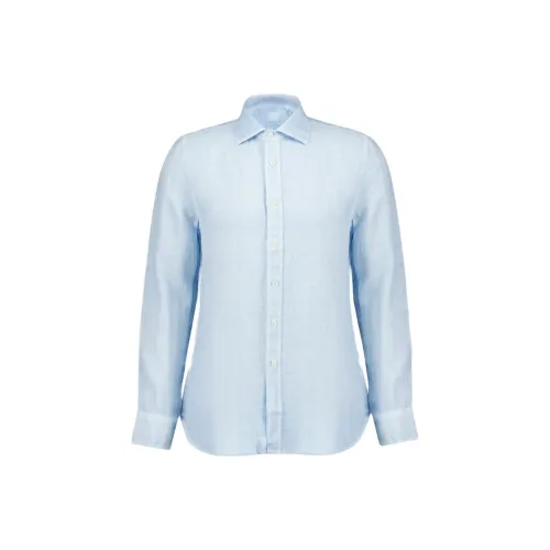 120% LINO Небесно-голубой Мужские Рубашки