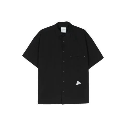 And Wander Рубашка Унисекс Midnight Blue