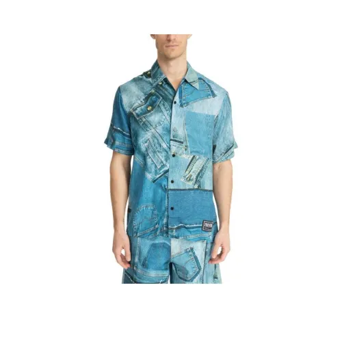 VERSACE JEANS COUTURE Рубашка Мужская Синяя