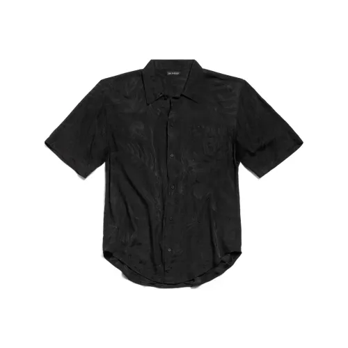 Balenciaga FW24 Рубашка Свободного кроя Мужская Черная