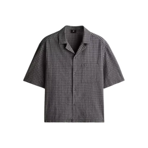 H&M Темно-серые мужские рубашки