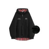 Чёрно-красный, флисовая подкладка