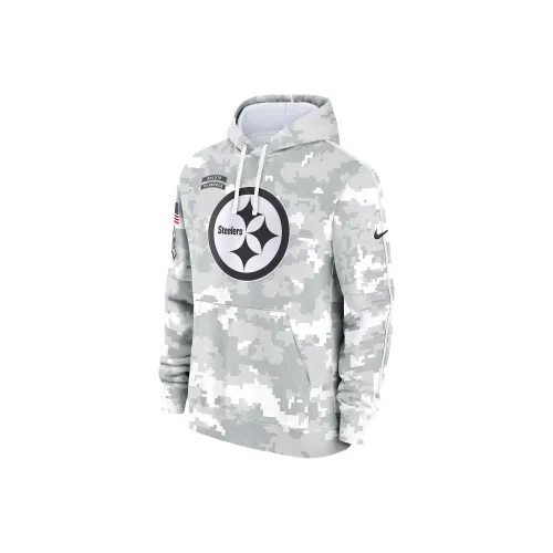 nike ClubNFL Pittsburgh Steelers Salute To Service Primary Edge Толстовка Мужская Белая