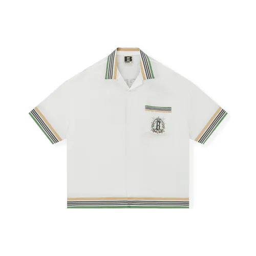 Безшовный крой, белый, унисекс, рубашки