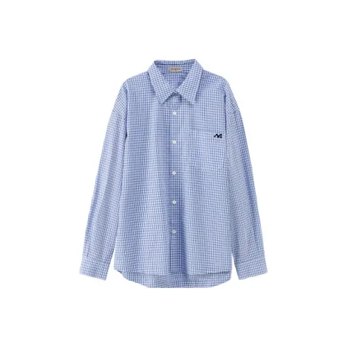 NO ONE ELSE Рубашка Унисекс Синяя Клетка