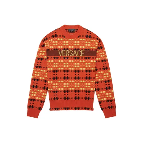 VERSACE Red Men's Sweaters VERSACE Красные Мужские Свитера