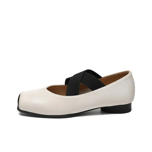 ZHR Грубый каблук Туфли Мэри Джейн Женские