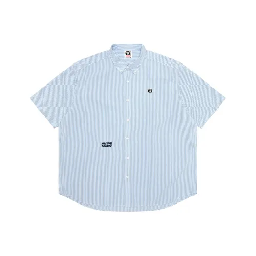 AAPE Синий BLA Мужские Рубашки