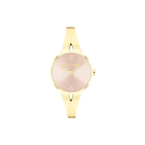 CALVIN KLEIN Кварцевые часы Стальной ремешок Розовый циферблат Женские часы