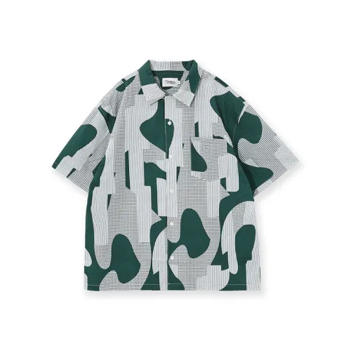KORAKUBLUE Рубашка Унисекс Цифровая Зеленая