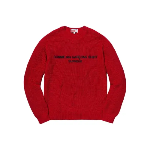 Supreme x COMME DES GARCONS SHIRT Co Бренд Коллекция Свитер Унисекс Красный