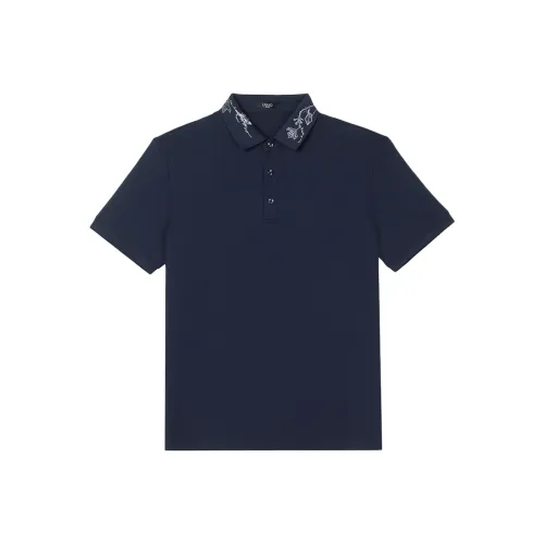 LIU·JO UOMO Темно-синяя мужская поло рубашка