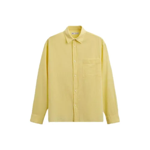 ZARA Желтые Мужские Рубашки