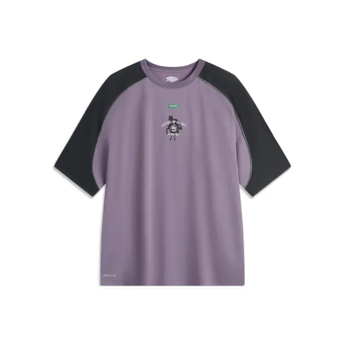 LINING Badfive T-Shirt Мужской Темно-фиолетовый Черный