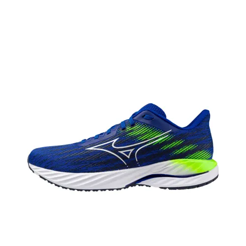 Mizuno WAVE INSPIRE 21 Low Топ Беговые кроссовки Мужской Синий Белый
