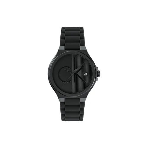 CALVIN KLEIN CK Logo Collection Мужские часы Кварцевый механизм Ремешок из нержавеющей стали Черный циферблат