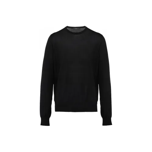 PRADA Мужские черные свитеры