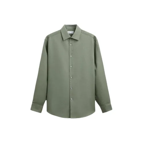 ZARA Зеленые Мужские Рубашки
