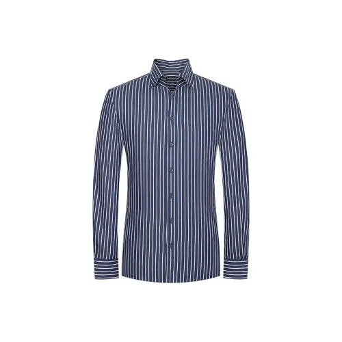 SAINT ANGELO Рубашка Мужская Джинсовая Синяя