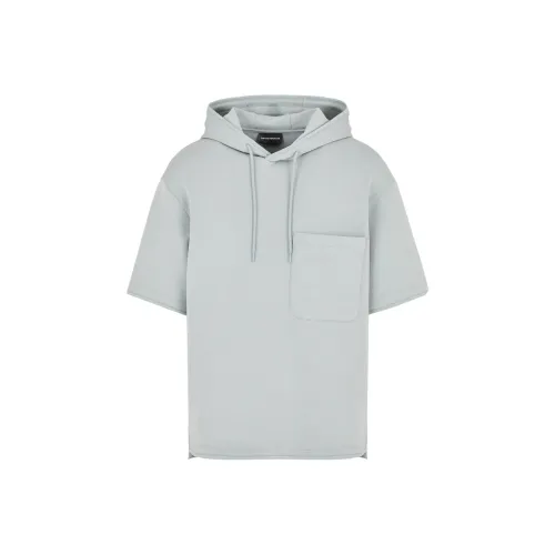 EMPORIO ARMANI SS24 Свитшот Мужской Светло-Синий