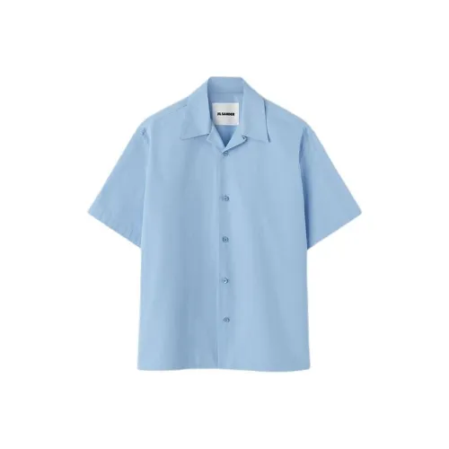 JIL SANDER Blue Men's Shirts JIL SANDER Синий Мужские Рубашки