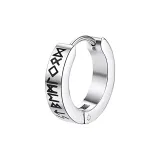 Серьги-кольца "Runes" серебряного цвета, винтажные [одиночные]