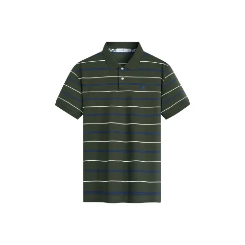 Поло Dance with Wolves Мужское Оливково-зеленое