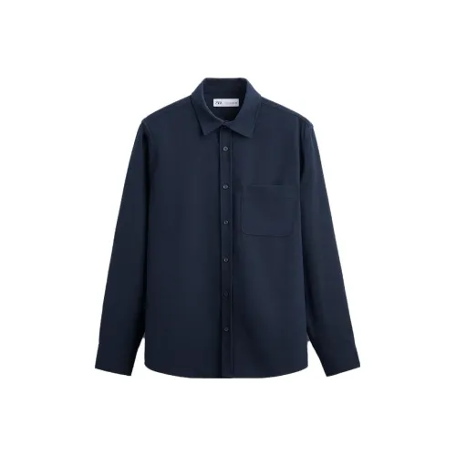 ZARA Blue Men's Shirts ZARA Синие Мужские Рубашки