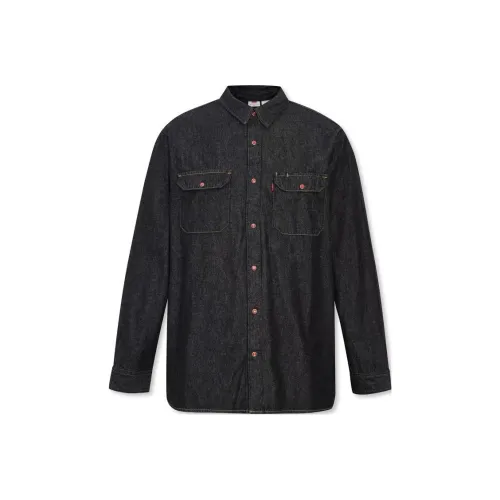 Levis Темный деним Мужские рубашки