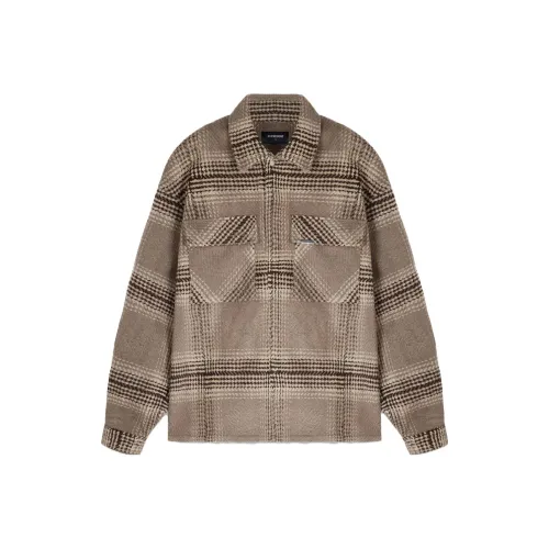 REPRESENT Фланелевая рубашка мужская коричневая