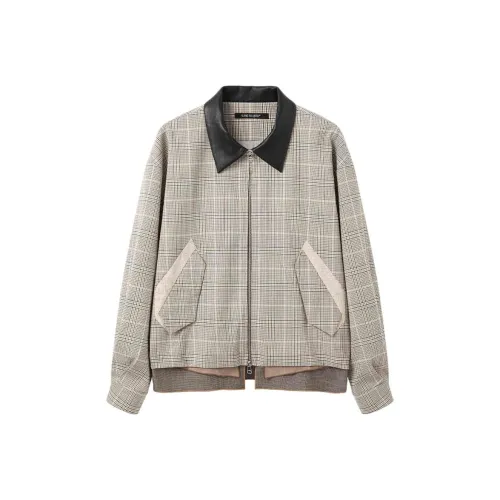 YUNYI Куртки и Пальто Мужской Бежевый Серый