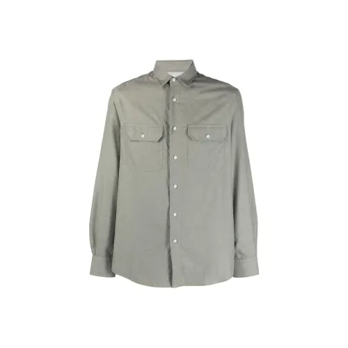 BRUNELLO CUCINELLI Рубашка Мужская Шалфей Зеленый